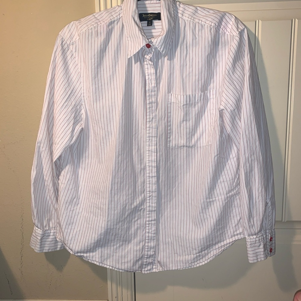 Men's White Striped Shirt